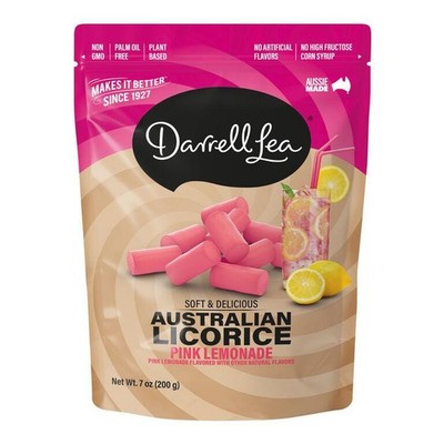 Darrell Lea Pink Lemonade Australian Licorice 7oz Bags (Pack of 2) Soft Candy