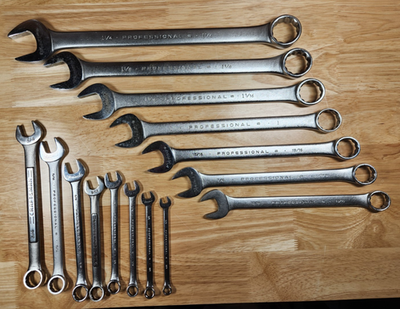 #ad Proto Professional S amp; Craftsman 15 Piece Combination Wrench Set 5 16quot; to 1 1 4quot; $225.00