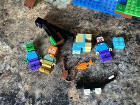 Lego Minecraft 21120 & 21134 The Snow Hideout & Waterfall Base w/ All Manuals