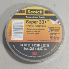 3M Scotch Professional Grade SUPER 33  3/4" X 66' Vinyl Electrical tape