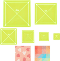 6 StüCk Quilting Acryl Vorlagen Set Quadratische Quilting Vorlagen Acryl Quilt V