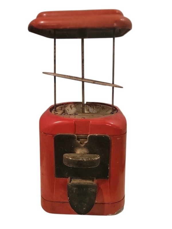 Oak Mfg. Co. Red Candy Vending Machine 13' Tall. (Minus Globe)