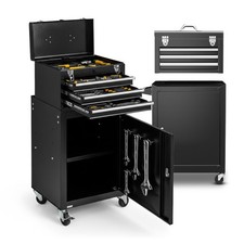 DAIMANN Carrello Porta Attrezzi Officina in Metallo Banco da Lavoro Mobile con 3