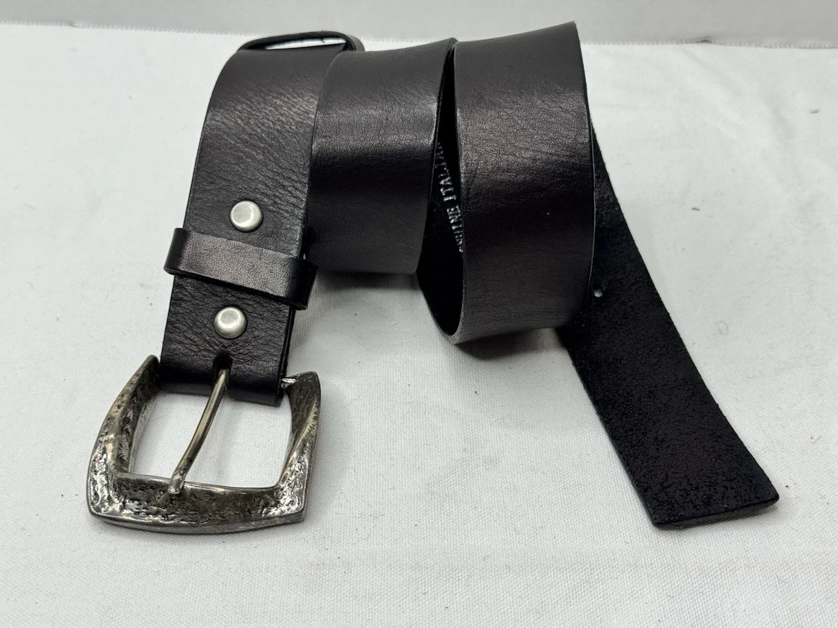 SILPADA DESIGNS Size XXL gWide Woven Belt & Round Clasp Black Leather $129 NEW 100982_navy_01.jpg main image 3
