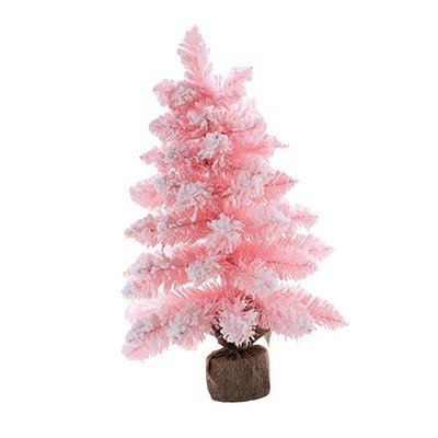 Desktop Xmas Tree Decorative Cute Lovely PVC Compact Mini Pink Xmas Tree For SET