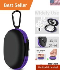 Elegant Purple Earbuds Carrying Case - Small Portable Tech Pouch for Accessories