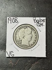 1908 P Barber Silver Quarter Very Good Condition U.S. 25c Type Coin (Raw18770)
