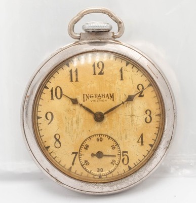 1948 - Ingraham Viceroy ''Dollar'' Pocket Watch - Runs