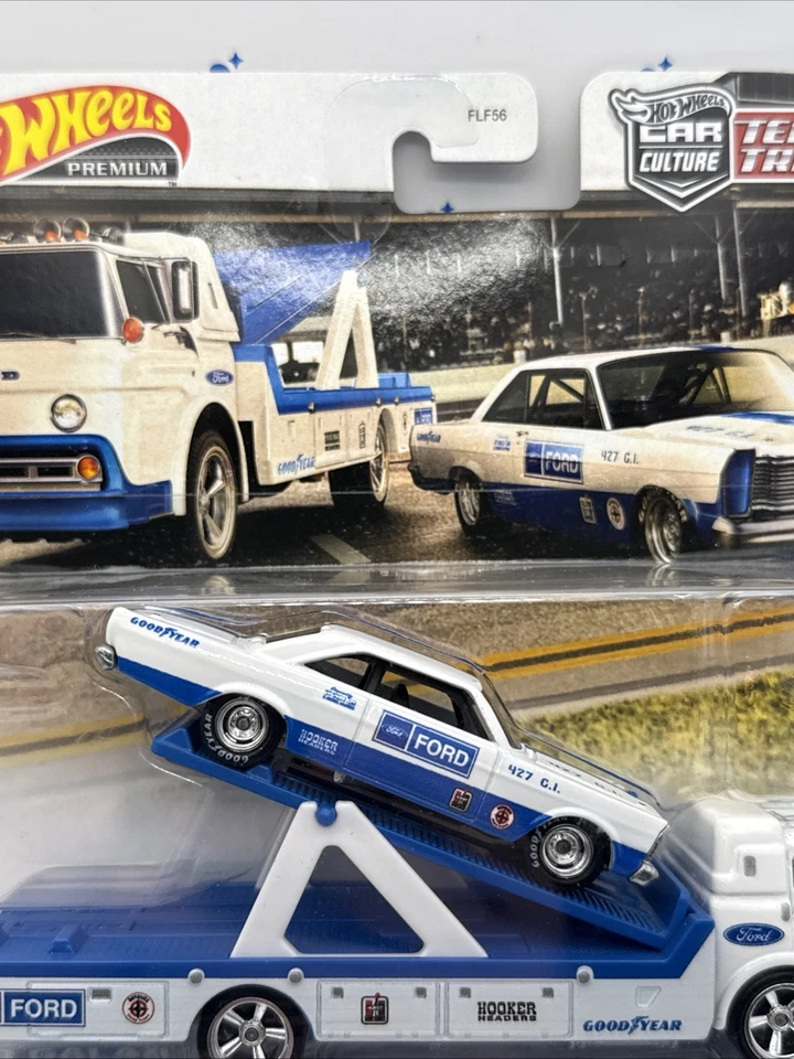 Hot Wheels, Team Transport, 65 Ford Galaxie y Ford C-800., , , escala 1/64  Foto 3 de 4
