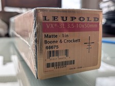 New Leupold VX-3L 3.5-10 50mm Matte 1" Boone  Crockett model 66675 sealed NIB