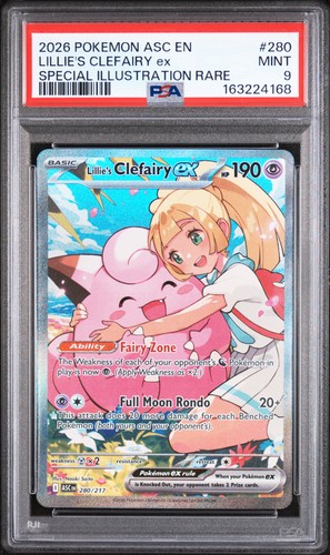 2026 POKEMON ASC EN-ASCENDED HEROES #280 LILLIE'S CLEFAIRY EX PSA 9