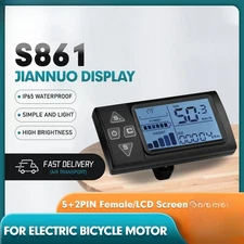 Electric Bike LCD Display S861 24V 36V 48V SM/Waterproof Plug Display Accessory