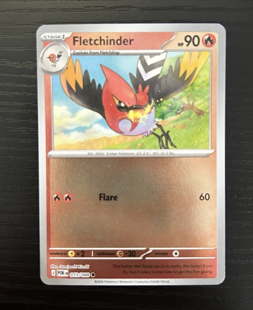 Pokemon Perfect Order Fletchinder 13/88 Reverse Holo NM