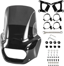 Headlight Fairing 13"Windshield Club Style For Harley Softail Fat Bob FXFB FXFBS