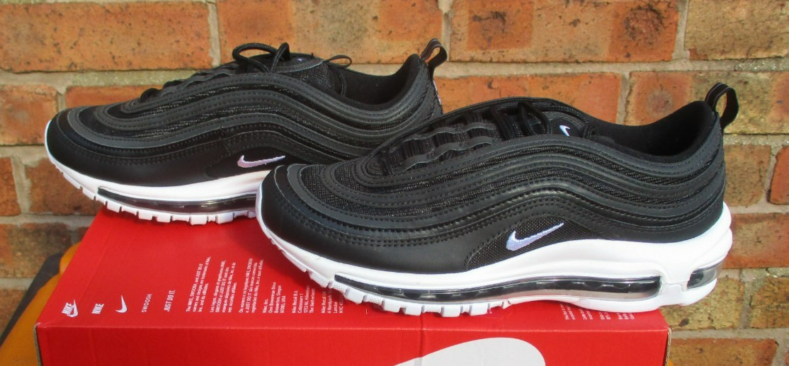 Nike Mens Air Max 97 Trainers Black UK 5.5 Running Gym 921826-001 New Half A Box