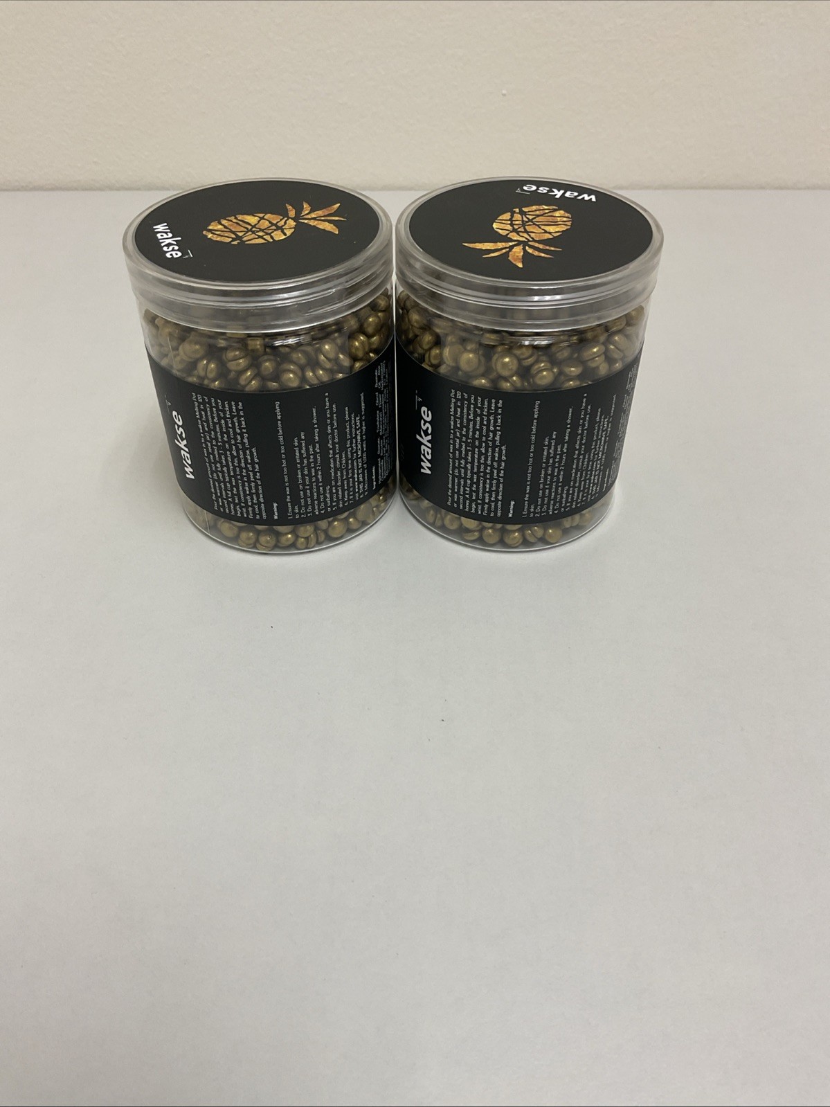 Wakse Gold Hard Wax Beans For Face & Body Lot Of 2 B42-69