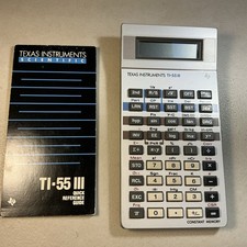 VINTAGE Texas Instruments TI-55 III WITH Refe...