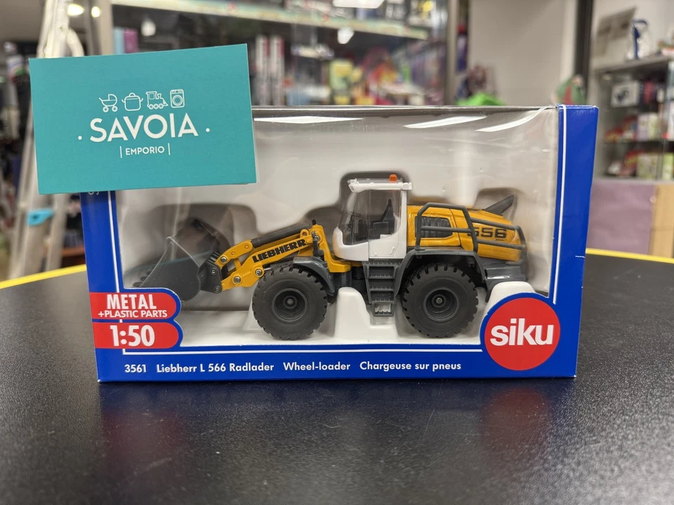 SIKU 3561 - modellino 1:50 - RUSPA CON PALA GOMMATA LIEBHERR L 566 - NUOVO - Immagine 2 di 4