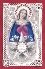 Sehr seltenes frommes Bild Messer Holy Card Chromo Der Hüter der Unschuld.