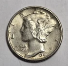 1941  Mercury Dime AU  Silver (W13)