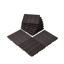 Uimoso Interlocking Deck Tiles 10 Pack 12"x12" Waterproof 10sq.ft Patio