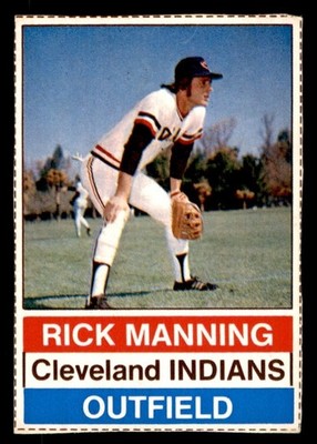 1976 Hostess Baseball #12 Rick Manning (Full Border) VG