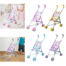 Poussette pour poupée (poupée non incluse) - Jouet pliable pour poupée fille