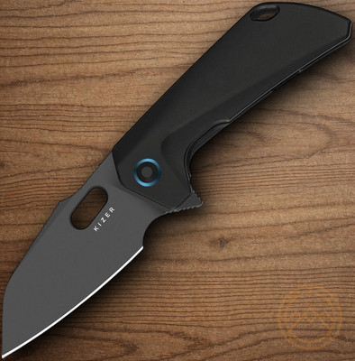 Kizer Cutlery Takahe Folding Knife 3.13'' S35VN Steel Blade Black Titanium Handle
