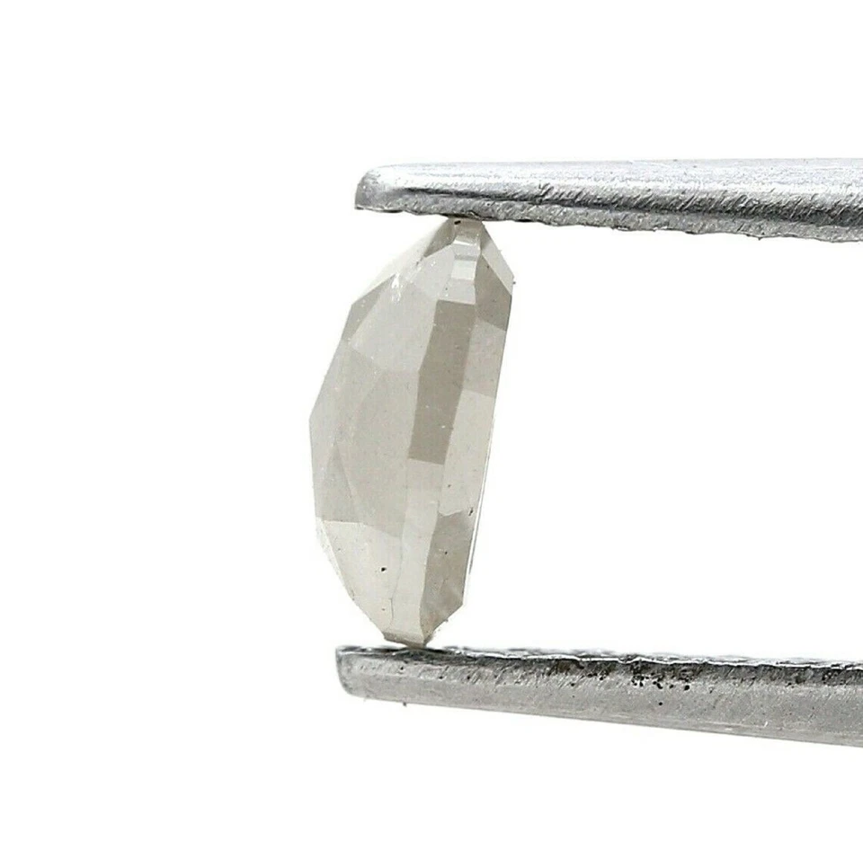 NATURAL MILKY WHITE COLOR 0.94TCW ROSECUT UNTREATED LOOSE DIAMOND OVAL 6.5 MM - Image 4 of 4
