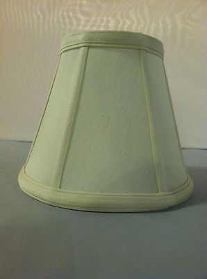 6.5'' Tall  Off White Empire Clip On Lampshade Shantung Silk Lamp Shade Fabric .