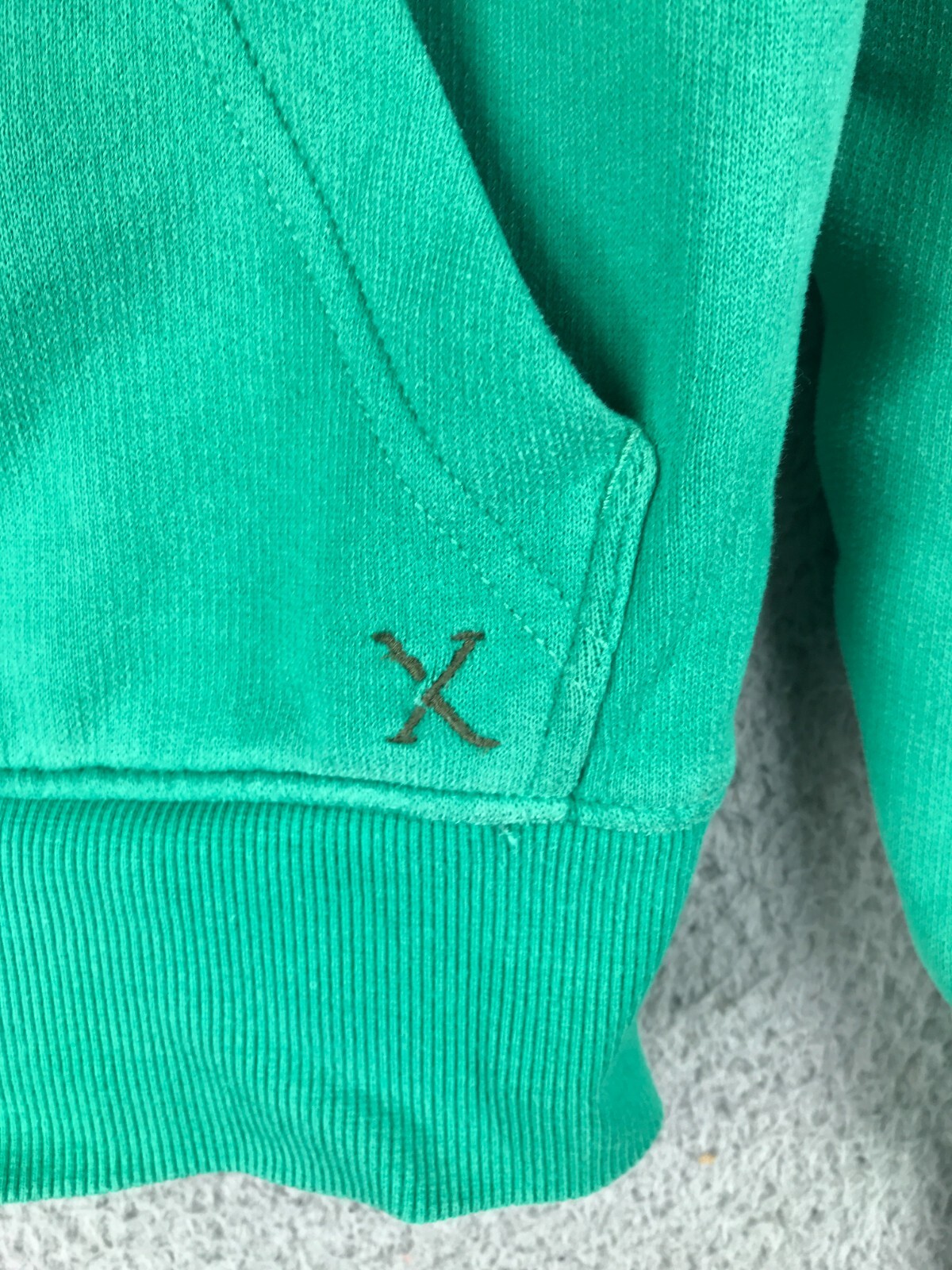 Express X Long Sleeve Drawstring Pullover Green H… - image 2