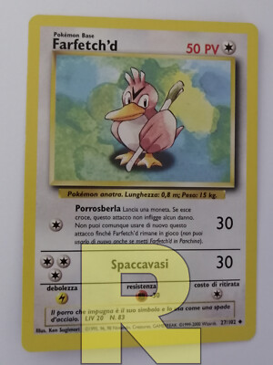 Farfetch'd  Base Set 27/102  Uncommon  Pokemon  Italian  EX+