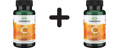 2 x Swanson Vitamin C with Rose Hips, 500mg - 100 caps (100,0 EUR/kg)
