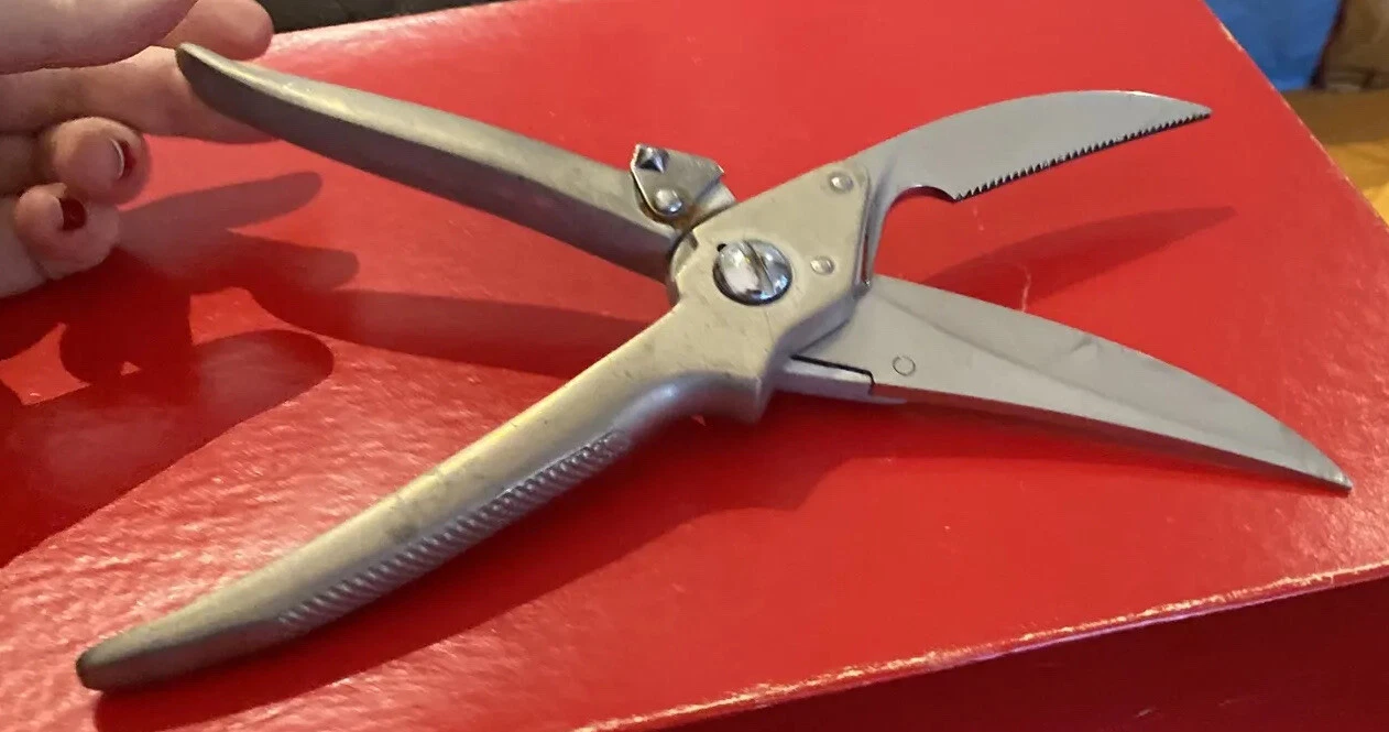 Hoffritz German Kitchen Utility Poultry Shears Scissors Stainless Steel Serrated