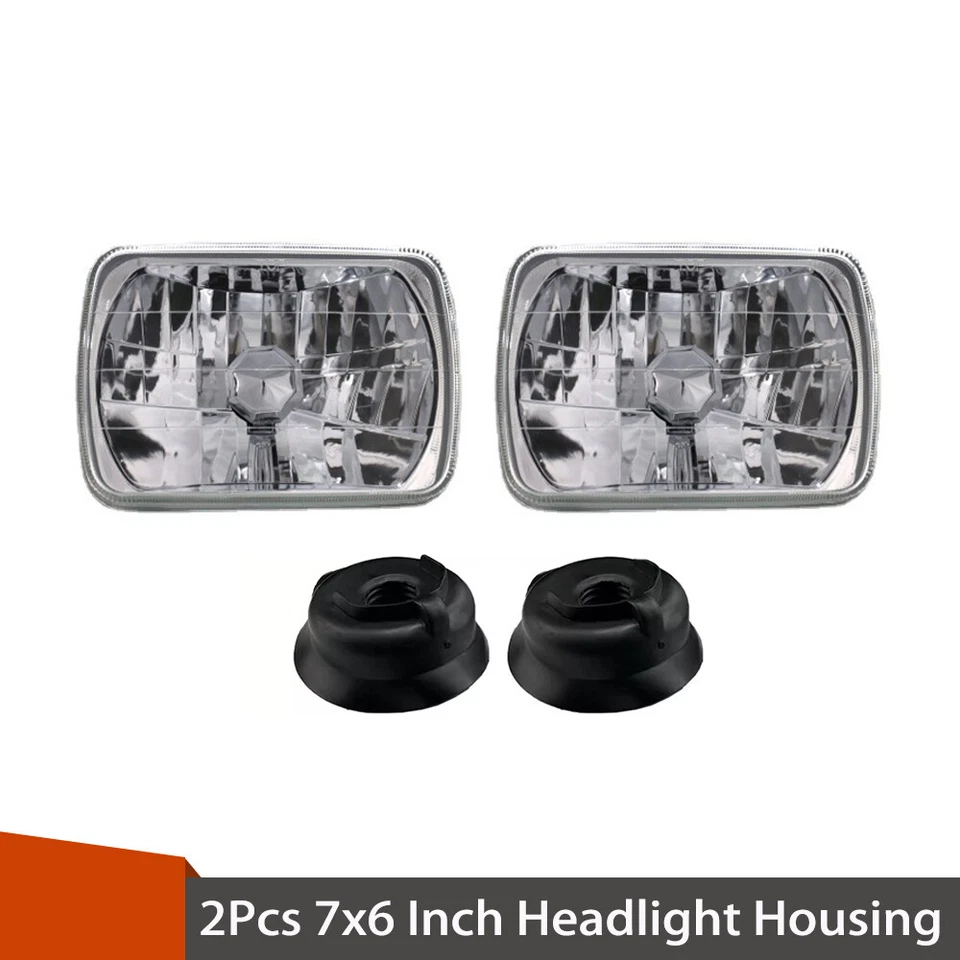 2pcs 7x6 5x7 inch LED Headlight Housing Fit Chevy G10 G20 G30 Van 1978 1979-1995 Foto 3 de 4
