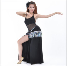 Mesh Vest Top Transparent Yarn Style Tank Top Belly Dance Costumes Yoga Outfits