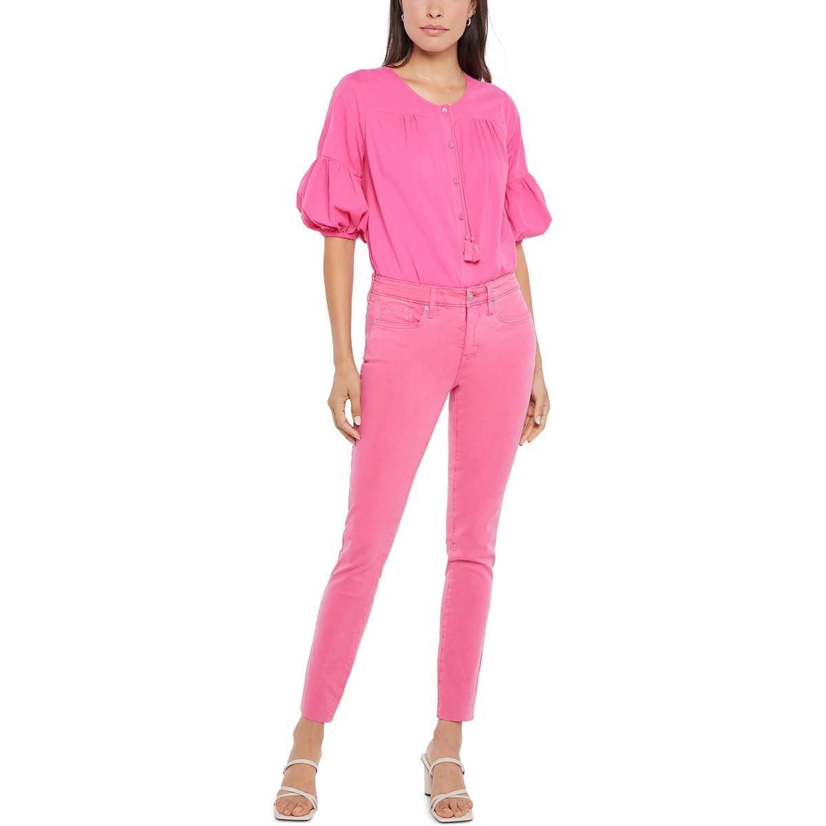 Женские леггинсы NYDJ Alina Pink из стрейчевого денима на щиколотке 4 BHFO 9976