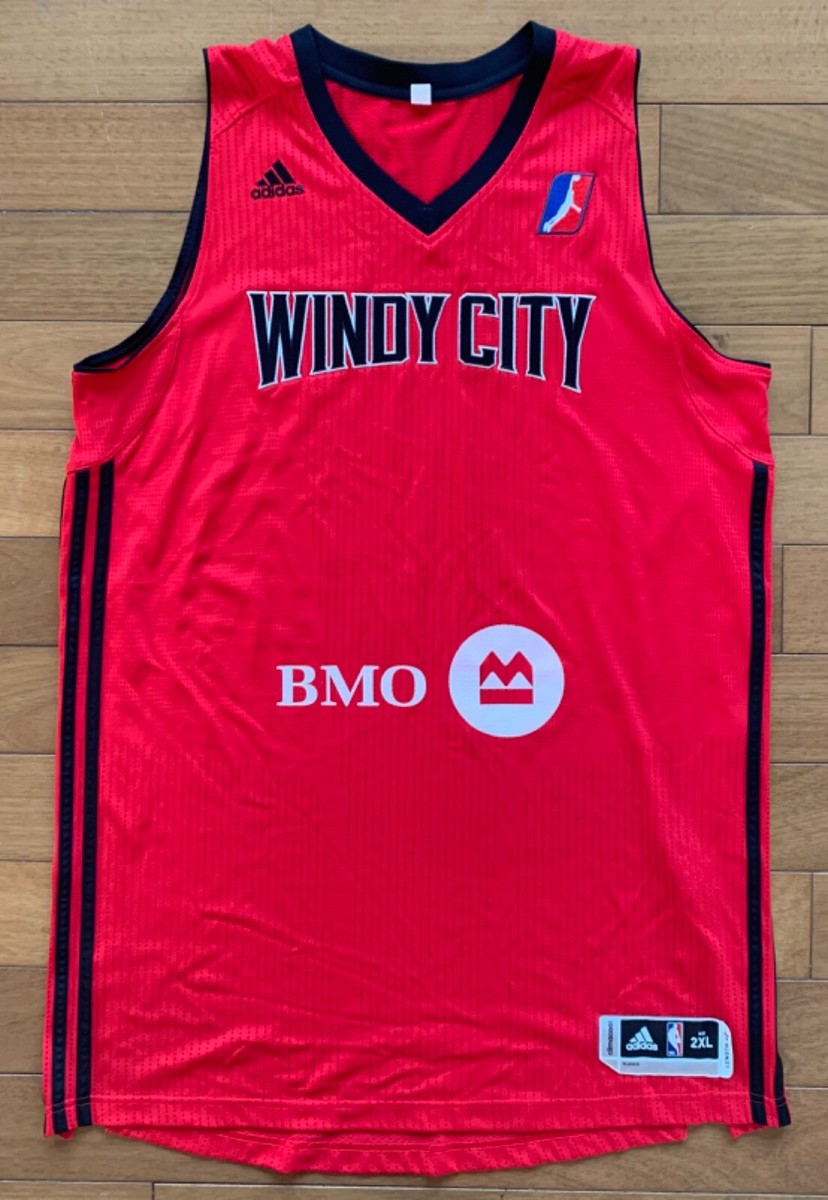 2016 Windy City Chicago Bulls G League Road Player Jersey Red L XL +2  Rev30 - Main Image