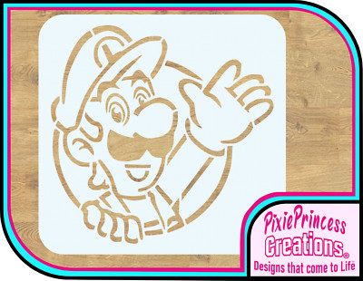 Luigi C Mario Bros Nintendo Muster Kinder Schablone Airbrush Farbe Wandbild Basteln