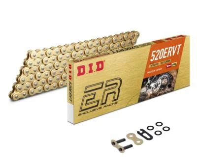 DID ERVT Enduro Motocross X-Ringkette Gold 520 Teilung 114 Glieder +Clipschloss