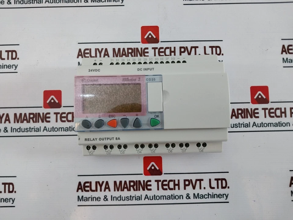 Crouzet Millenium 3 CD20 Logic Controller 88970051 24Vdc 6W 8A/250Vac - Image 2 of 4