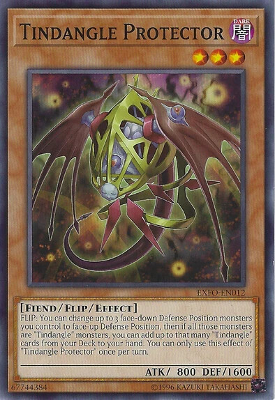 Tindangle Protector - EXFO-EN012 - LP - Common - Unlimited - Yugioh