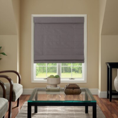 Cordless Fabric Roman Shades - 6 Color Options