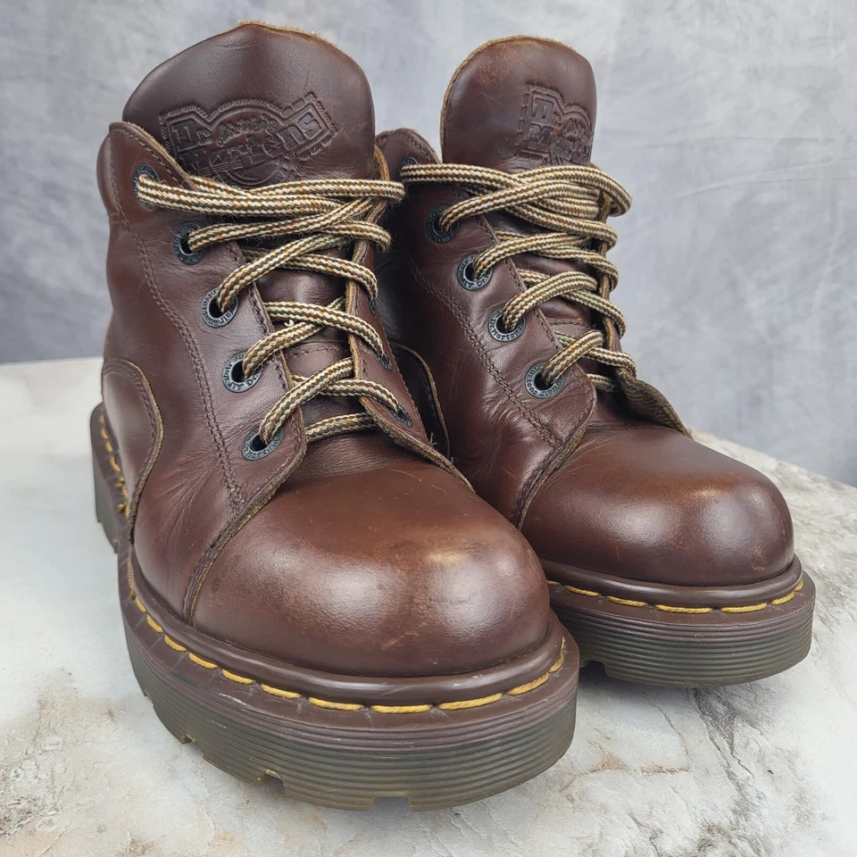 Vintage Dr. Martens Grizzley Boots Women's US 5 UK 3 Brown 8444 - Image 2 of 4