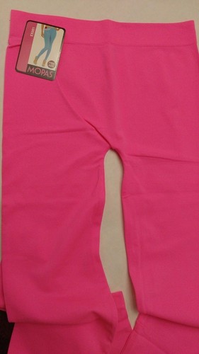 MOPAS LEGGINGS, Style EX001, Seamless, Ankle length, Adult "Free Size" NEON PINK - Picture 5 of 5