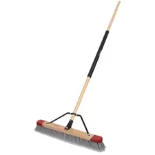 Harper Push Broom Indoor Steel Brace Hardwood Head Resists Warping 24 in. Width