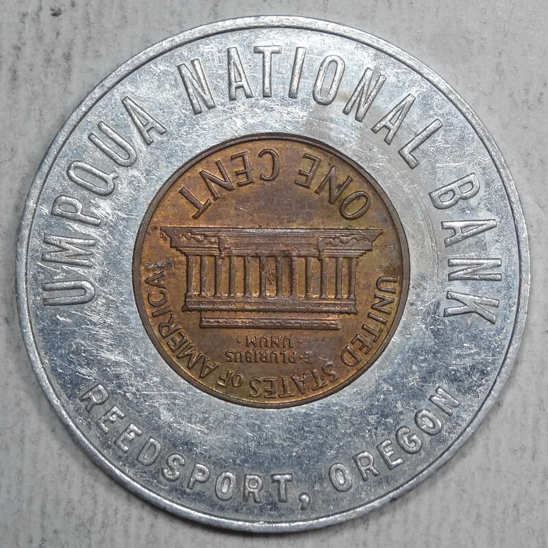 Encased Lincoln Cent, Umpqua National Bank, Reedsport, OR 072904 eBay