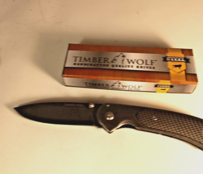 Timber Wolf TW204 Folding Knife   Assisted Open   Stainless Steel Blade   Boxed