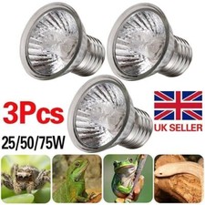 3Pcs 25/50/75W Reptile Light Bulb Uv Heat Lamp Uvb+Uva for Tortoise Turtle