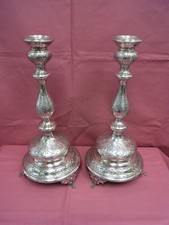 2601-925er Silber Paar  1 Armige Kerzenhalter Alt um Ca.1960 Gewicht 890 Gramm